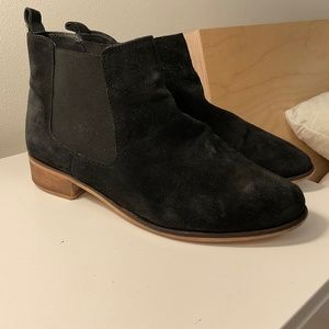 Long Tall Sally Black Suede Chelsea Ankle Boot